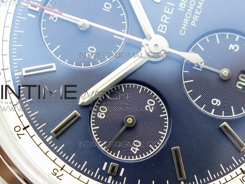 Premier A13315351 SS 42mm BLS 1:1 Best Edition Blue Dial on Brown Leather Strap A7750