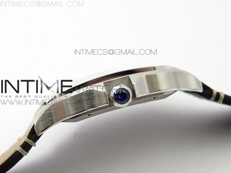 Santos de Cartier Large 2018 KOR 1:1 Best Edition White Dial on Brown Leather Strap MIYOTA 9015