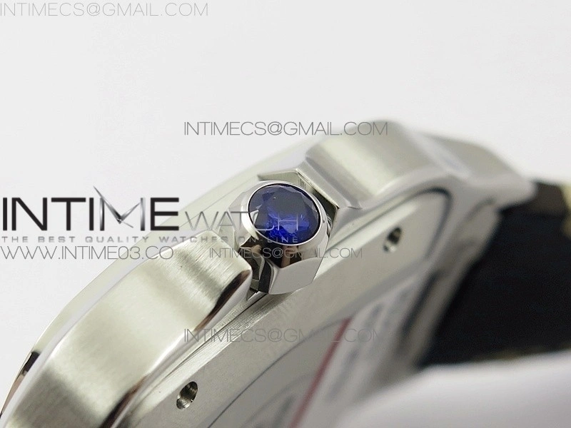 Santos de Cartier Large 2018 KOR 1:1 Best Edition White Dial on Brown Leather Strap MIYOTA 9015