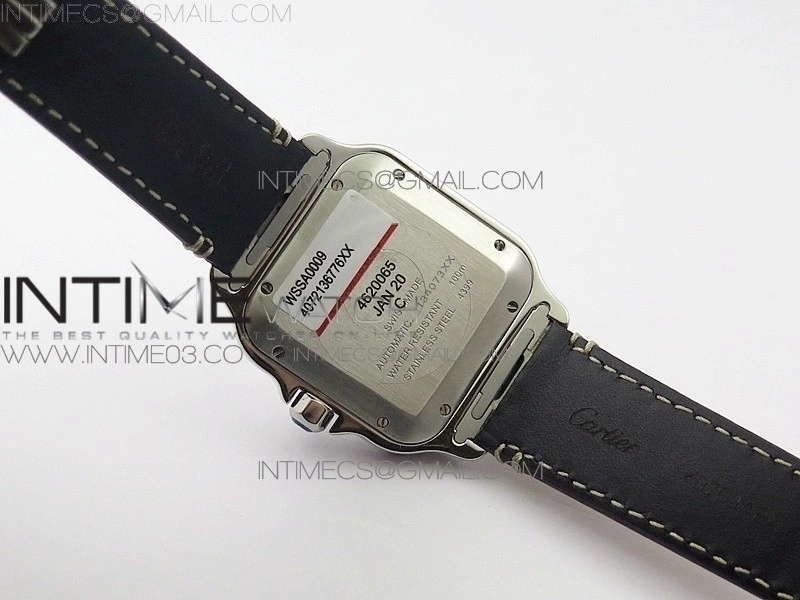 Santos de Cartier Large 2018 KOR 1:1 Best Edition White Dial on Brown Leather Strap MIYOTA 9015