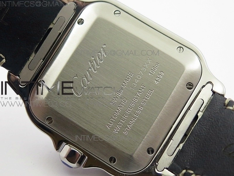 Santos de Cartier Large 2018 KOR 1:1 Best Edition White Dial on Brown Leather Strap MIYOTA 9015