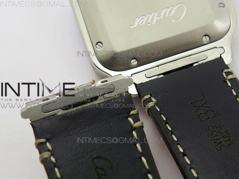 Santos de Cartier Large 2018 KOR 1:1 Best Edition White Dial on Brown Leather Strap MIYOTA 9015