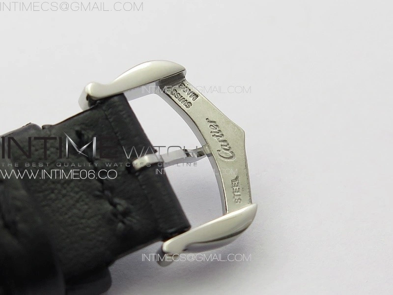 Tank Louis Ladies 22mm SS 8848F 1:1 Best Edition White Dial on Black Leather Strap Ronda Quartz