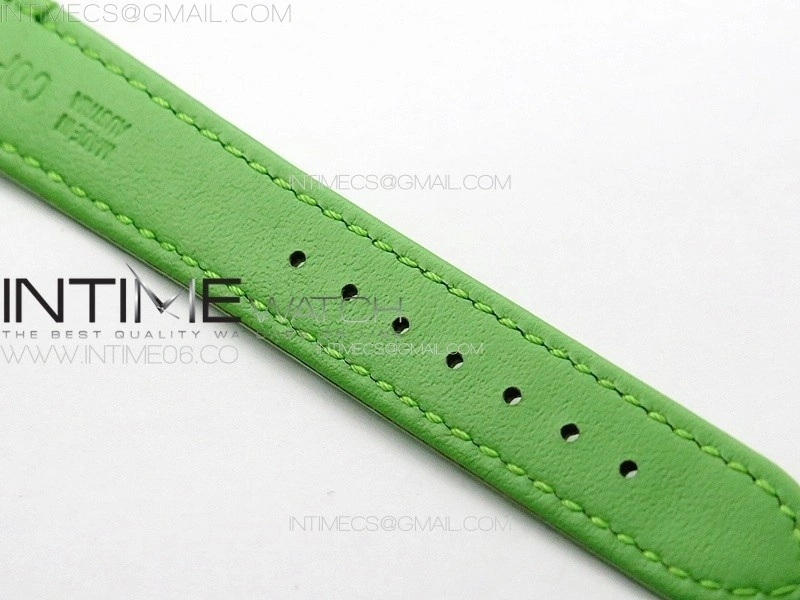 Tank Louis Ladies 22mm SS 8848F 1:1 Best Edition White Dial on Green Leather Strap Ronda Quartz