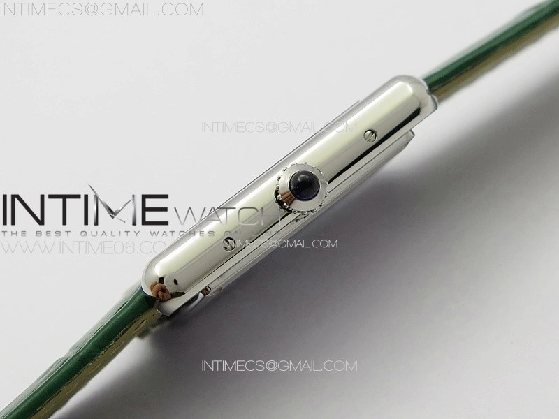 Tank Louis Ladies 25mm SS 8848F 1:1 Best Edition Green Dial on Green Leather Strap Ronda Quartz