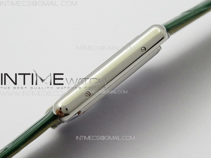 Tank Louis Ladies 25mm SS 8848F 1:1 Best Edition Green Dial on Green Leather Strap Ronda Quartz