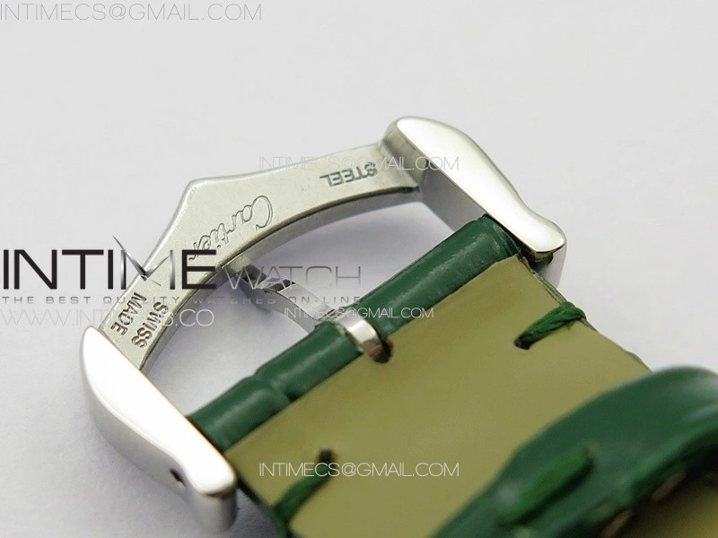 Tank Louis Ladies 25mm SS 8848F 1:1 Best Edition Green Dial on Green Leather Strap Ronda Quartz