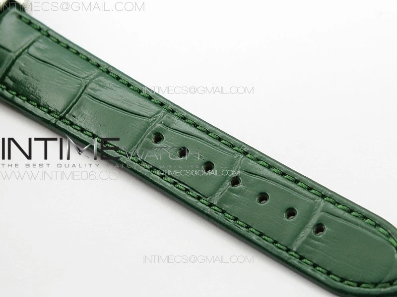 Tank Louis Ladies 25mm SS 8848F 1:1 Best Edition Green Dial on Green Leather Strap Ronda Quartz