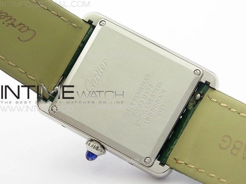 Tank Louis Ladies 25mm SS 8848F 1:1 Best Edition Green Dial on Green Leather Strap Ronda Quartz