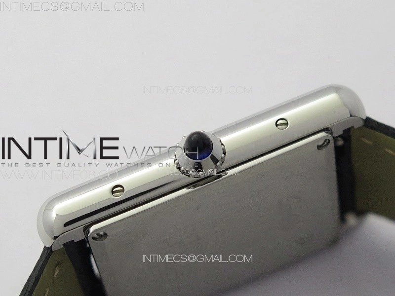 Tank Louis Ladies 25mm SS 8848F 1:1 Best Edition White Dial on Black Leather Strap Ronda Quartz