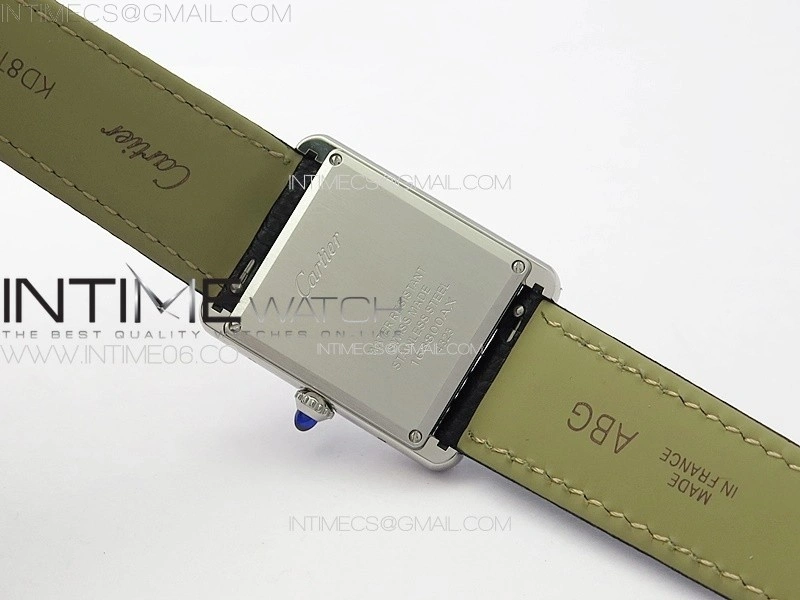 Tank Louis Ladies 25mm SS 8848F 1:1 Best Edition White Dial on Black Leather Strap Ronda Quartz