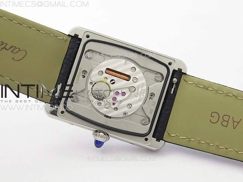 Tank Louis Ladies 25mm SS 8848F 1:1 Best Edition White Dial on Black Leather Strap Ronda Quartz