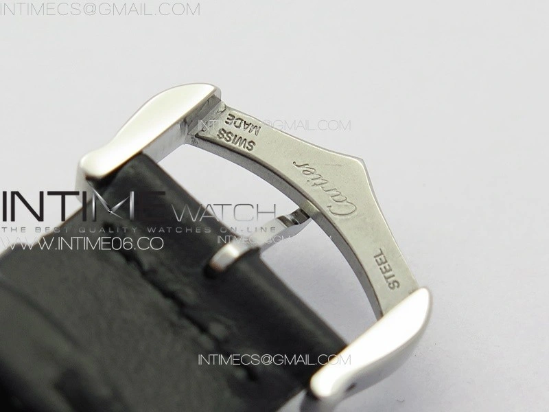 Tank Louis Ladies 25mm SS 8848F 1:1 Best Edition White Dial on Black Leather Strap Ronda Quartz