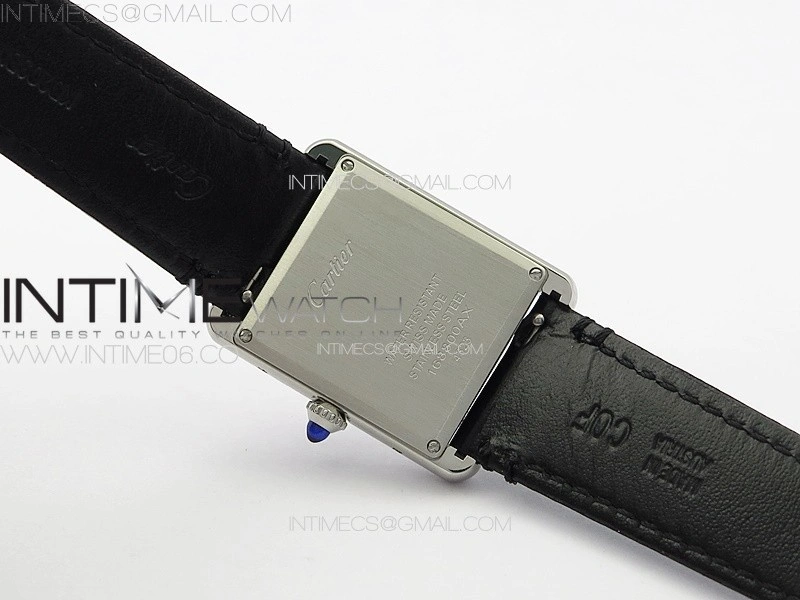 Tank Louis Ladies 25mm SS 8848F 1:1 Best Edition White Dial on Black Leather Strap Ronda Quartz