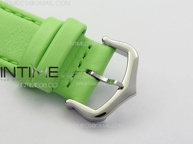 Tank Louis Ladies 25mm SS 8848F 1:1 Best Edition White Dial on Green Leather Strap Ronda Quartz