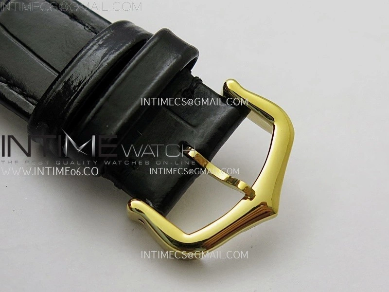 Tank Louis Ladies 25mm YG 8848F 1:1 Best Edition Black Dial On Black Leather Strap Ronda Quartz