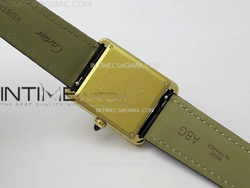 Tank Louis Ladies 25mm YG 8848F 1:1 Best Edition Black Dial On Black Leather Strap Ronda Quartz