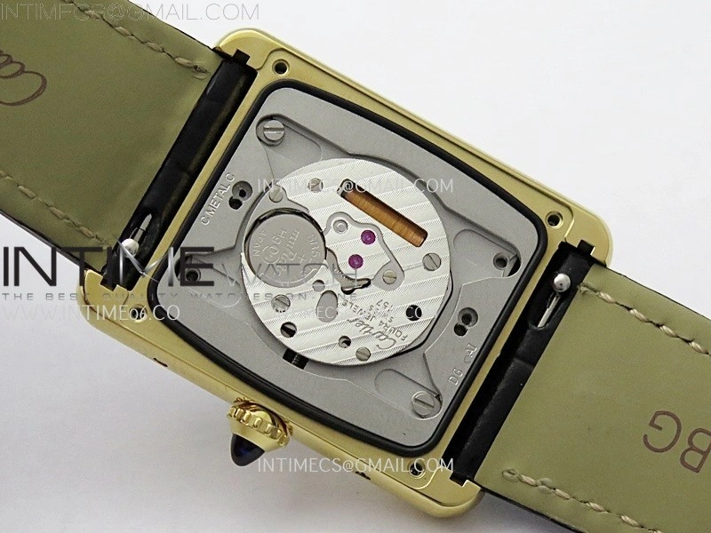 Tank Louis Ladies 25mm YG 8848F 1:1 Best Edition Black Dial On Black Leather Strap Ronda Quartz