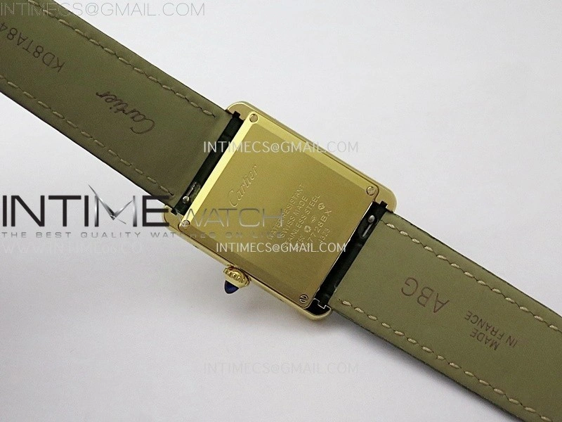 Tank Louis Ladies 25mm YG 8848F 1:1 Best Edition Green Dial On Green Leather Strap Ronda Quartz