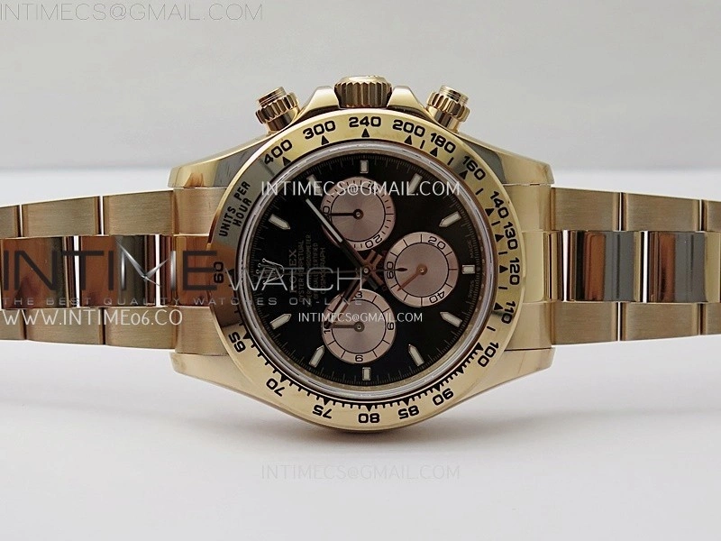 Daytona 126505 Gain Weight RG QF 1:1 Best Edition Bright Black Dial RG Subdial on RG Bracelet SH4131 V6