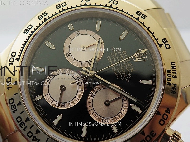 Daytona 126505 Gain Weight RG QF 1:1 Best Edition Bright Black Dial RG Subdial on RG Bracelet SH4131 V6