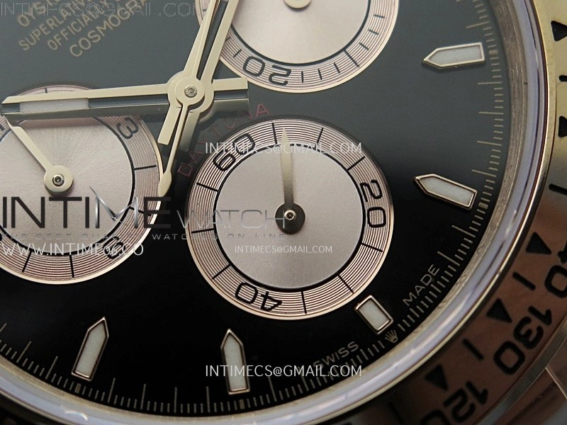 Daytona 126505 Gain Weight RG QF 1:1 Best Edition Bright Black Dial RG Subdial on RG Bracelet SH4131 V6