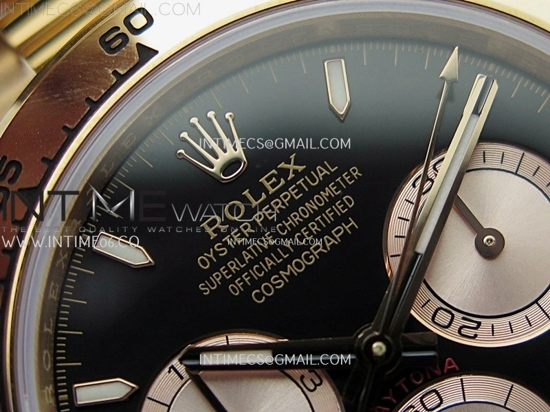 Daytona 126505 Gain Weight RG QF 1:1 Best Edition Bright Black Dial RG Subdial on RG Bracelet SH4131 V6