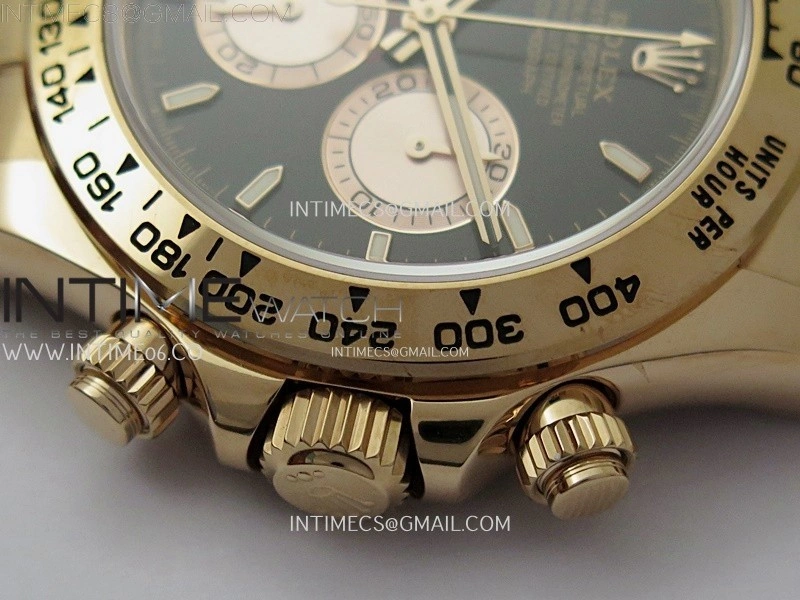 Daytona 126505 Gain Weight RG QF 1:1 Best Edition Bright Black Dial RG Subdial on RG Bracelet SH4131 V6