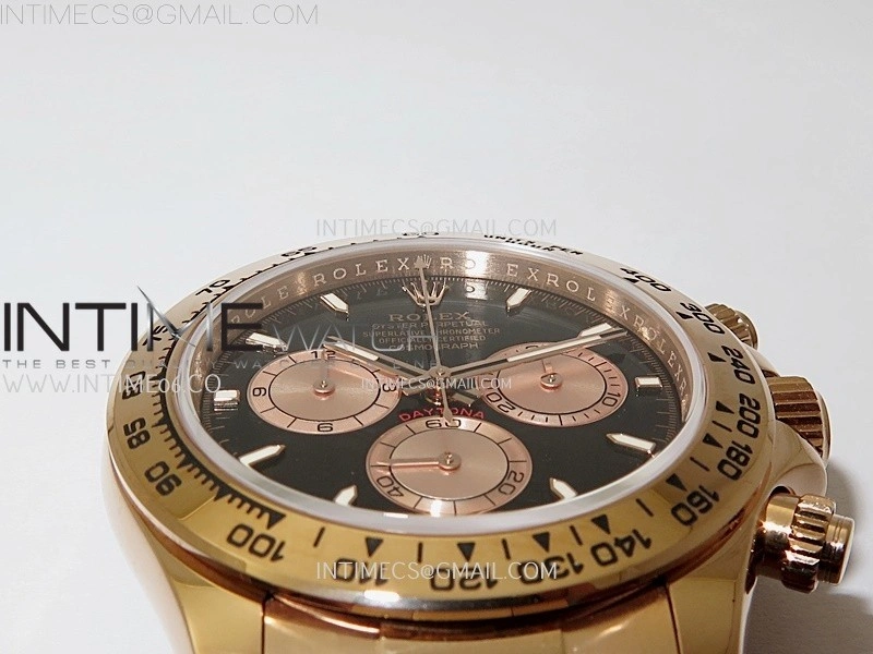 Daytona 126505 Gain Weight RG QF 1:1 Best Edition Bright Black Dial RG Subdial on RG Bracelet SH4131 V6