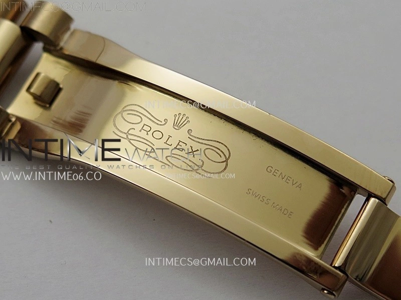 Day Date 128235 Gain Weight RG QF 1:1 Best Edition Champagne Dial Stick Markers on RG President Bracelet