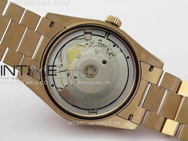 Day Date 128235 Gain Weight RG QF 1:1 Best Edition Champagne Dial Stick Markers on RG President Bracelet