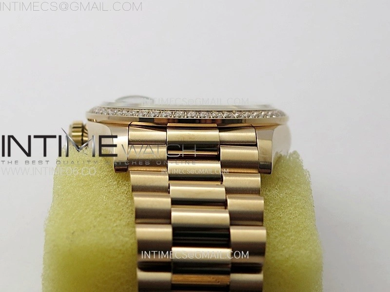 Day Date 36mm Gain Weight RG tungsten APSF 1:1 Best Edition Diamond Dial on SS President Bracelet A3255