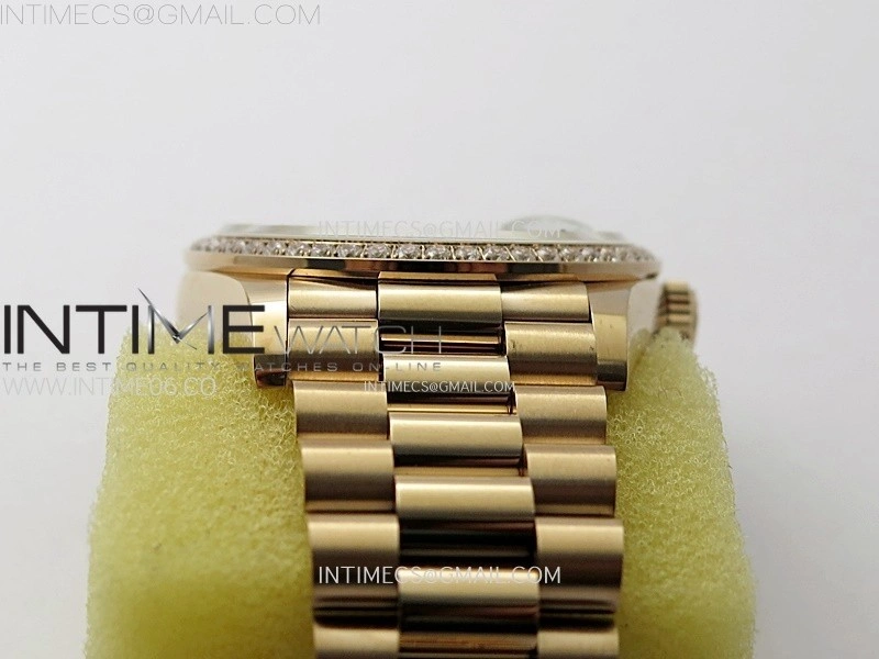 Day Date 36mm Gain Weight RG tungsten APSF 1:1 Best Edition Diamond Dial on SS President Bracelet A3255