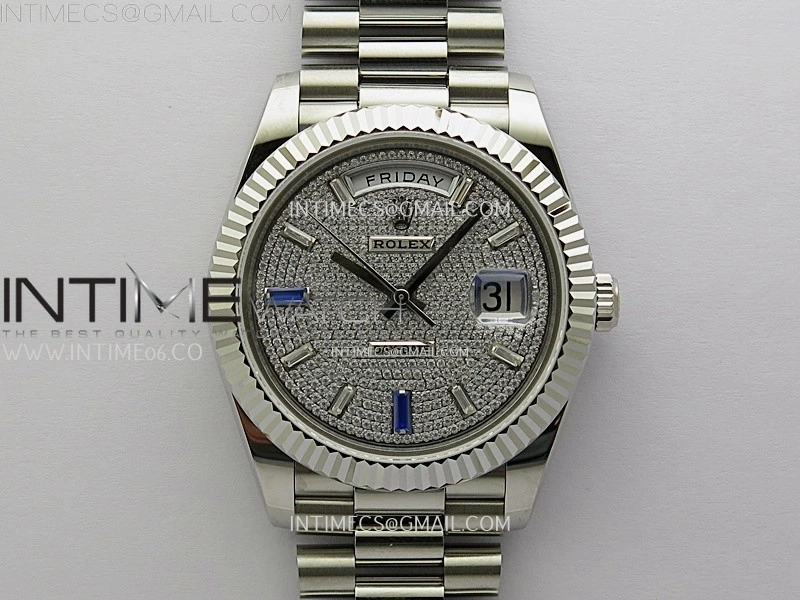 Day Date 40mm 228239 Gain Weight SS tungsten APSF 1:1 Best Edition Diamond Dial on SS President Bracelet A3255