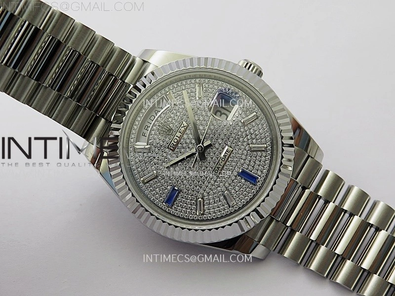Day Date 40mm 228239 Gain Weight SS tungsten APSF 1:1 Best Edition Diamond Dial on SS President Bracelet A3255