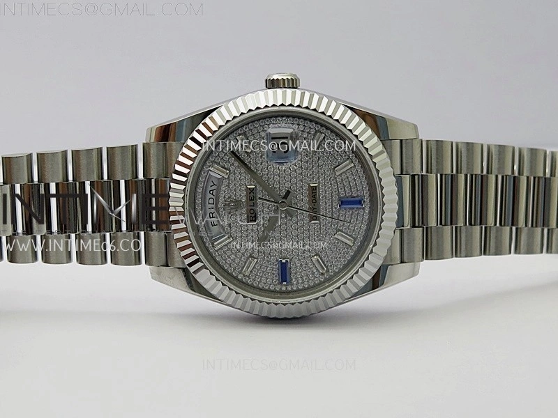 Day Date 40mm 228239 Gain Weight SS tungsten APSF 1:1 Best Edition Diamond Dial on SS President Bracelet A3255