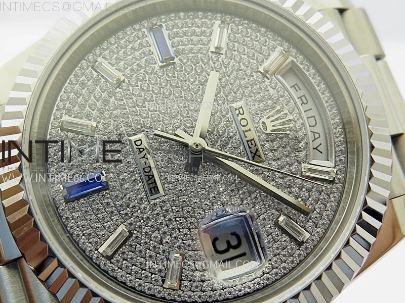 Day Date 40mm 228239 Gain Weight SS tungsten APSF 1:1 Best Edition Diamond Dial on SS President Bracelet A3255