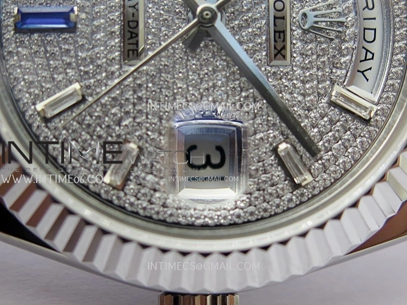 Day Date 40mm 228239 Gain Weight SS tungsten APSF 1:1 Best Edition Diamond Dial on SS President Bracelet A3255