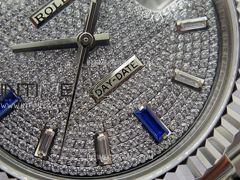 Day Date 40mm 228239 Gain Weight SS tungsten APSF 1:1 Best Edition Diamond Dial on SS President Bracelet A3255