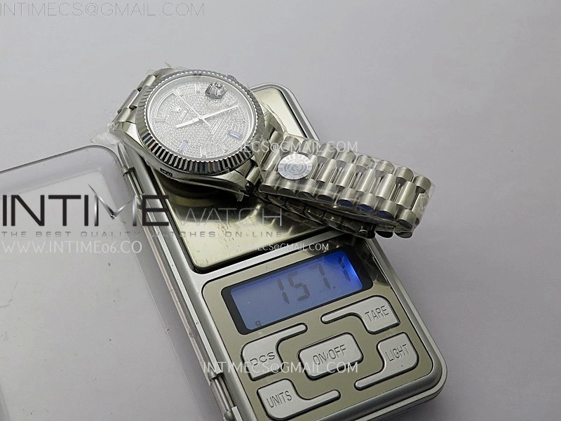 Day Date 40mm 228239 Gain Weight SS tungsten APSF 1:1 Best Edition Diamond Dial on SS President Bracelet A3255