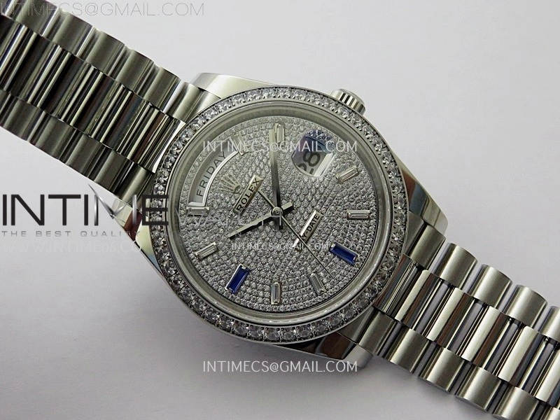 Day Date 40mm 228349 Gain Weight SS tungsten APSF 1:1 Best Edition Diamond Dial on SS President Bracelet A3255