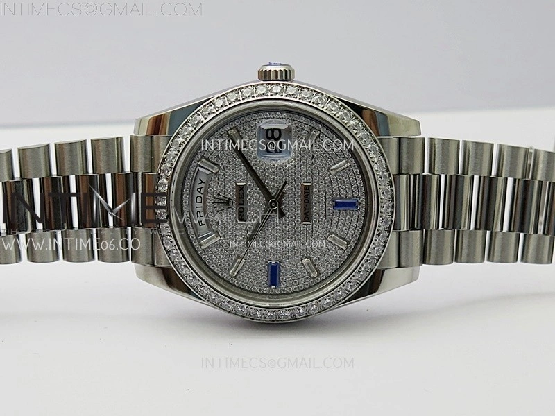 Day Date 40mm 228349 Gain Weight SS tungsten APSF 1:1 Best Edition Diamond Dial on SS President Bracelet A3255