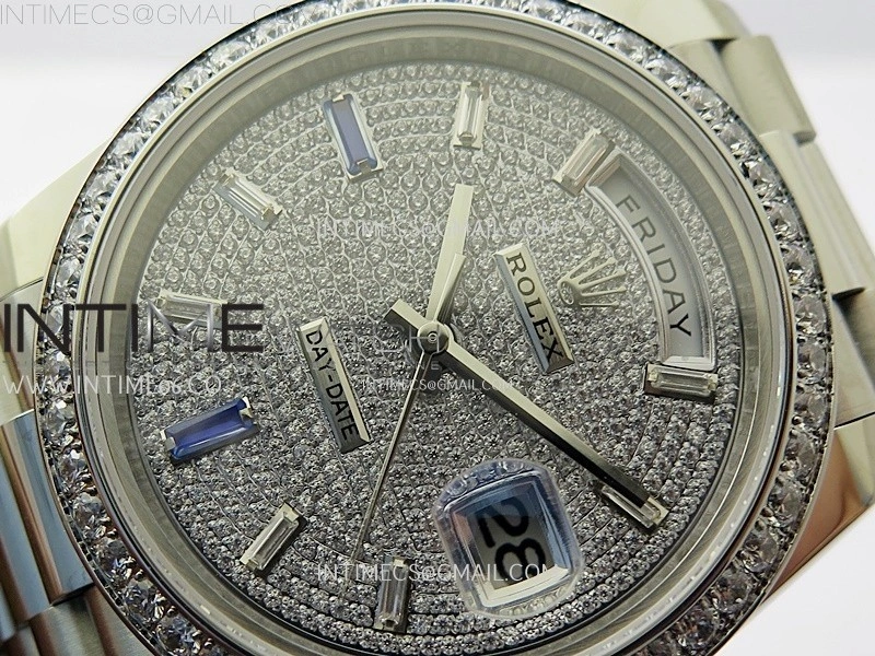 Day Date 40mm 228349 Gain Weight SS tungsten APSF 1:1 Best Edition Diamond Dial on SS President Bracelet A3255