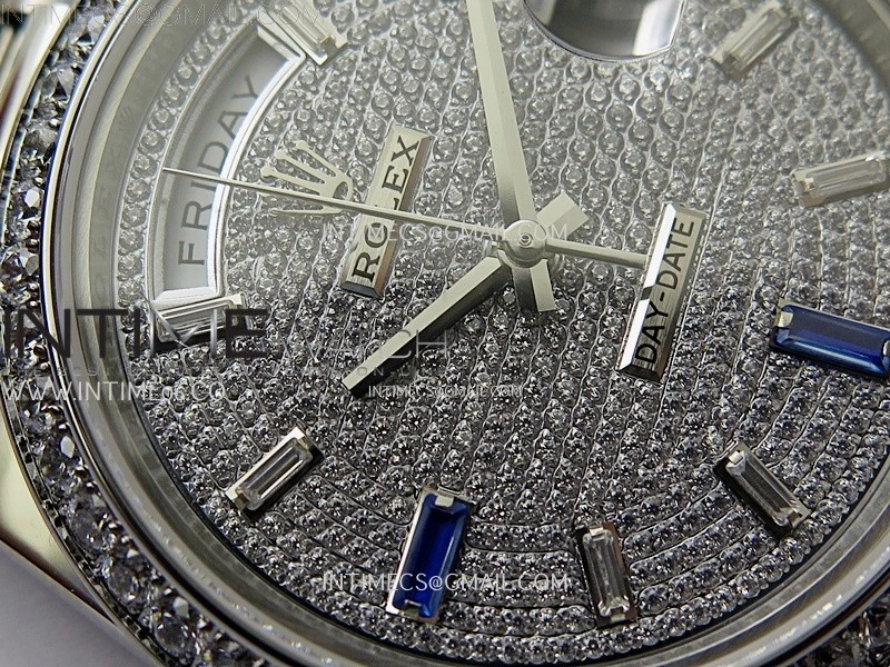 Day Date 40mm 228349 Gain Weight SS tungsten APSF 1:1 Best Edition Diamond Dial on SS President Bracelet A3255
