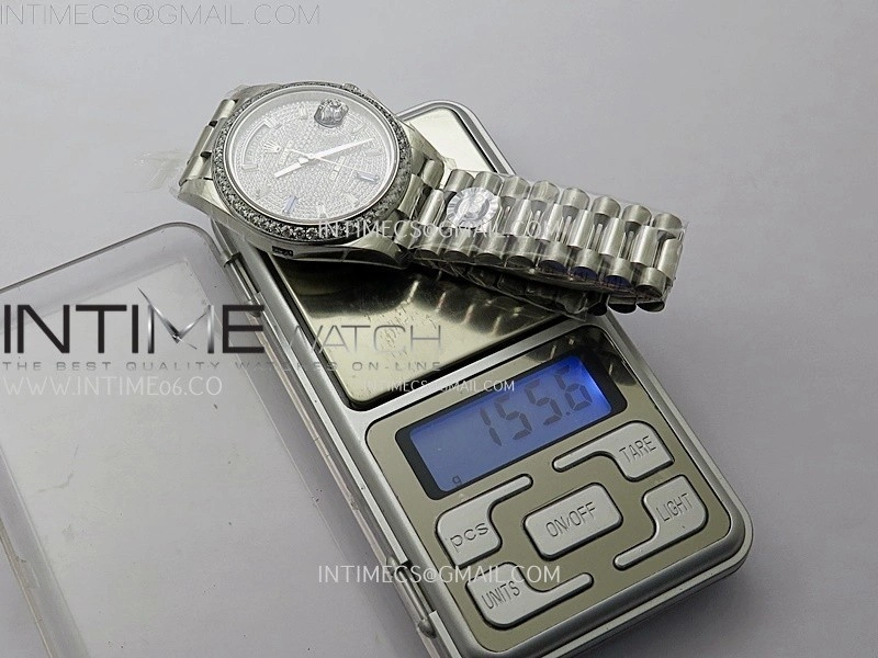 Day Date 40mm 228349 Gain Weight SS tungsten APSF 1:1 Best Edition Diamond Dial on SS President Bracelet A3255