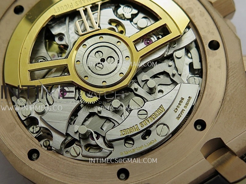 Royal Oak Chrono 26240 RG Gain Weight V2 DDF 1:1 Best Edition Black Dial On Black Leather Strap Super Clone DD4401