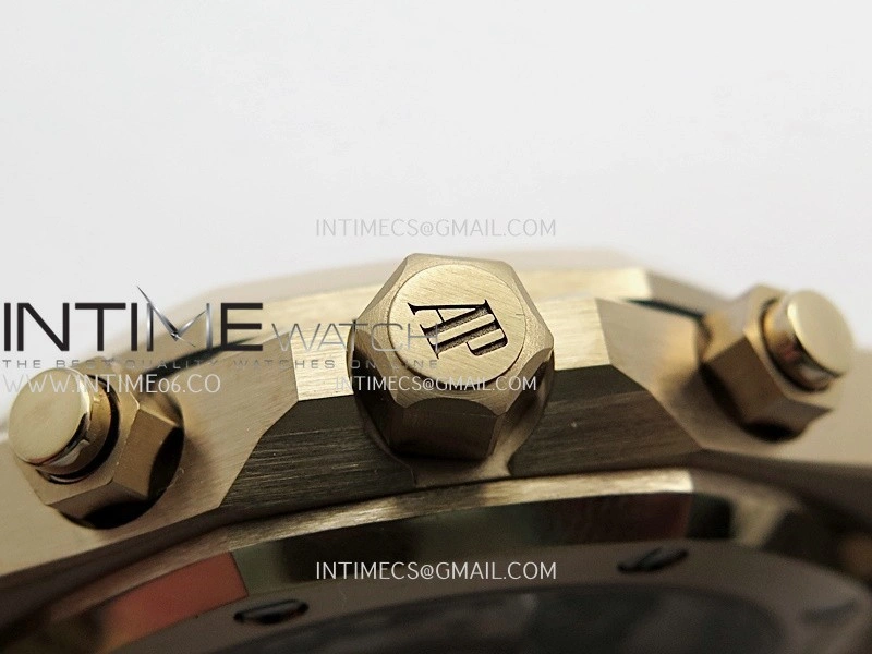 Royal Oak Chrono 26240 RG Gain Weight V2 DDF 1:1 Best Edition Brown Dial On Brown Leather Strap Super Clone DD4401