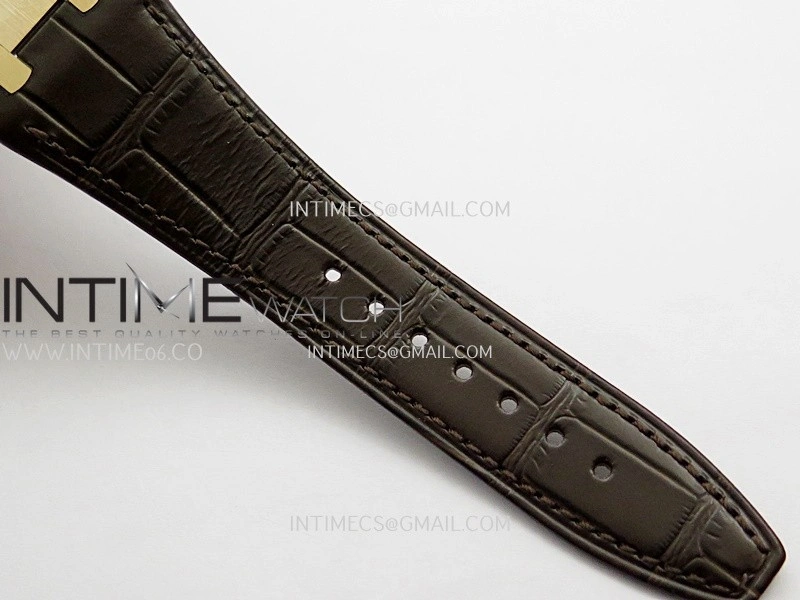 Royal Oak Chrono 26240 RG Gain Weight V2 DDF 1:1 Best Edition Brown Dial On Brown Leather Strap Super Clone DD4401