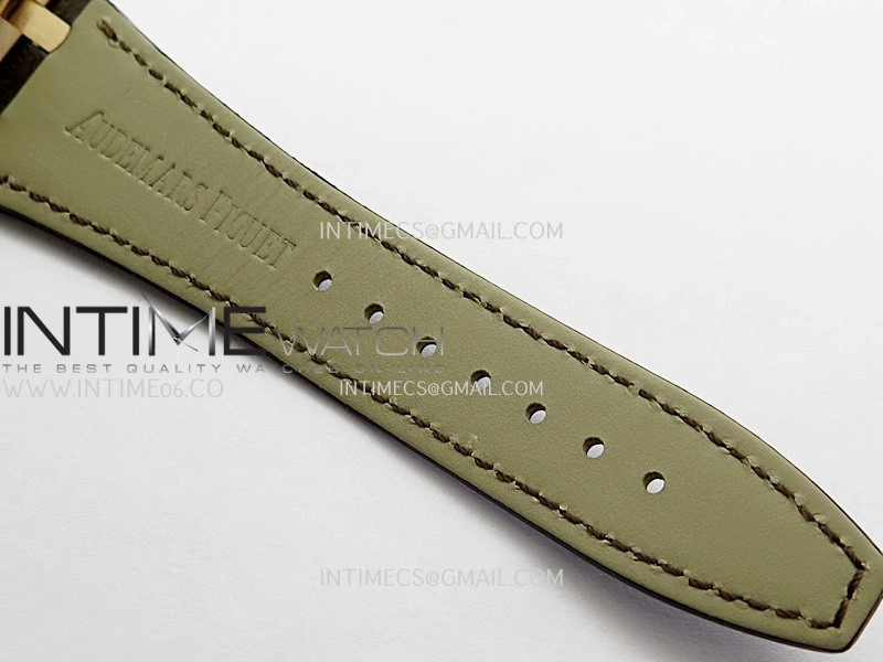 Royal Oak Chrono 26240 RG Gain Weight V2 DDF 1:1 Best Edition Brown Dial On Brown Leather Strap Super Clone DD4401