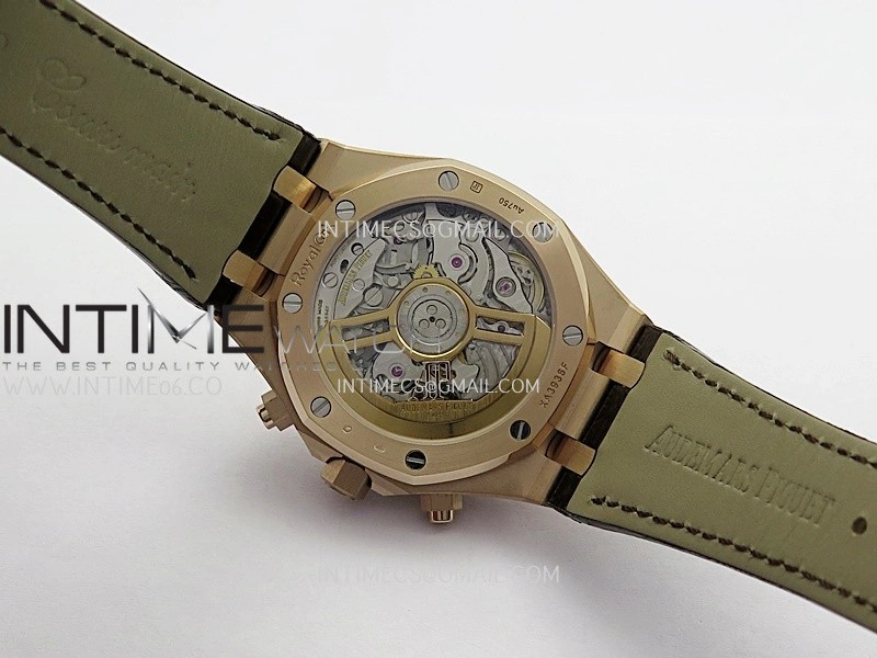Royal Oak Chrono 26240 RG Gain Weight V2 DDF 1:1 Best Edition Brown Dial On Brown Leather Strap Super Clone DD4401